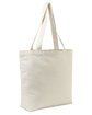 Gemline Aware Recycled Cotton Shopper Tote Bag With Interior Zip Pocket natural ModelQrt