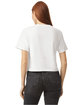 American Apparel Ladies' Fine Jersey Boxy T-Shirt white ModelBack