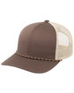 Pacific Headwear Trucker Snapback Braid Cap brown/ khk/ brwn ModelQrt