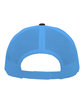 Pacific Headwear Trucker Snapback Hat black/ neon blue ModelBack