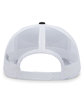 Pacific Headwear Trucker Snapback Hat black/ white ModelBack