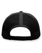 Pacific Headwear Trucker Snapback Hat black ModelBack