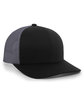 Pacific Headwear Trucker Snapback Hat black/ graphite OFFront