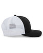 Pacific Headwear Trucker Snapback Hat black/ white ModelSide