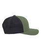 Pacific Headwear Trucker Snapback Hat moss grn/ lt chr ModelSide