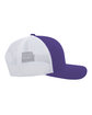 Pacific Headwear Trucker Snapback Hat purple/ white ModelSide