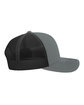 Pacific Headwear Contrast Stitch Trucker Snapback graphite/ black ModelSide