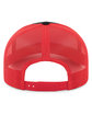 Pacific Headwear Perforated Trucker  Cap black/ red/ blk ModelBack