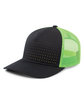 Pacific Headwear Perforated Trucker  Cap nvy/ nn grn/ nvy ModelQrt