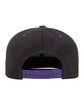 Flexfit Adult Wool Blend Snapback Two-Tone Cap black/ purple ModelBack