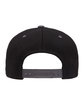 Flexfit Adult Wool Blend Snapback Two-Tone Cap black/ grey ModelBack