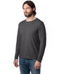 Alternative Unisex Long-Sleeve Go-To T-Shirt dark heathr grey ModelQrt