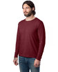 Alternative Unisex Long-Sleeve Go-To T-Shirt heather currant ModelQrt