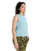 Alternative Ladies' Go-To CVC Cropped Muscle T-Shirt heather aqua ModelQrt
