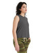 Alternative Ladies' Go-To CVC Cropped Muscle T-Shirt drk heather grey ModelQrt