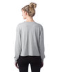 Alternative Ladies' Main Stage Long-Sleeve CVC Cropped T-Shirt heather grey ModelBack