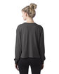 Alternative Ladies' Main Stage Long-Sleeve CVC Cropped T-Shirt drk heather grey ModelBack