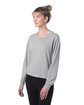 Alternative Ladies' Main Stage Long-Sleeve CVC Cropped T-Shirt heather grey ModelQrt