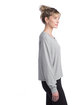 Alternative Ladies' Main Stage Long-Sleeve CVC Cropped T-Shirt heather grey ModelSide