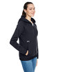 Under Armour Ladies' Hustle Full-Zip Hooded Sweatshirt black/ wht _001 ModelQrt