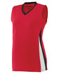 Augusta Sportswear Ladies' Tornado Jersey red/ black/ wht ModelQrt