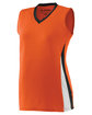 Augusta Sportswear Ladies' Tornado Jersey orange/ blk/ wht ModelQrt