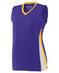 Augusta Sportswear Ladies' Tornado Jersey purple/ gld/ wht ModelQrt