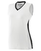 Augusta Sportswear Ladies' Tornado Jersey white/ blk/ wht ModelQrt