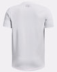 Under Armour Youth Tech Team T-Shirt wht/ md gry _100 ModelBack