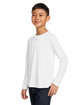 Under Armour Youth Tech Team Long-Sleeve T-Shirt wht/ md gry _100 ModelQrt