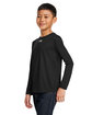 Under Armour Youth Tech Team Long-Sleeve T-Shirt black/ white_001 ModelQrt