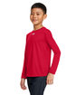 Under Armour Youth Tech Team Long-Sleeve T-Shirt red/ white _600 ModelQrt