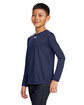 Under Armour Youth Tech Team Long-Sleeve T-Shirt mid nvy/ wht_410 ModelQrt