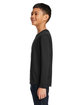 Under Armour Youth Tech Team Long-Sleeve T-Shirt black/ white_001 ModelSide