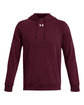 Under Armour Men's Rival Fleece Hooded Sweatshirt maroon/ wht _609 OFFront