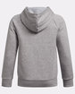 Under Armour Youth Rival Fleece Hooded Sweatshirt md gr/ wh_012 ModelBack