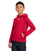 Under Armour Youth Rival Fleece Hooded Sweatshirt red/ white _600 ModelQrt