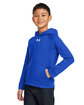 Under Armour Youth Rival Fleece Hooded Sweatshirt royal/ white_400 ModelQrt