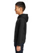 Under Armour Youth Rival Fleece Hooded Sweatshirt black/ white_001 ModelSide