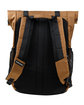 Dri Duck Ballistic Nylon Roll Top Travel Laptop Backpack saddle/ black ModelBack