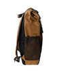 Dri Duck Ballistic Nylon Roll Top Travel Laptop Backpack saddle/ black ModelSide