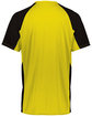 Augusta Sportswear Youth Cutter Jersey pow yellow/ blk ModelBack
