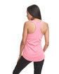 Next Level Apparel Ladies' Ideal Colorblock Racerback Tank white/ hot pink ModelBack