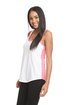 Next Level Apparel Ladies' Ideal Colorblock Racerback Tank white/ hot pink ModelSide