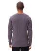 Threadfast Apparel Unisex Ultimate Long-Sleeve T-Shirt coal ModelBack