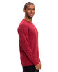 Threadfast Apparel Unisex Ultimate Long-Sleeve T-Shirt burgundy ModelSide