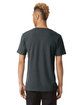 American Apparel Unisex CVC Henley T-Shirt heather charcoal ModelBack