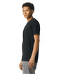 American Apparel Unisex CVC Henley T-Shirt black ModelSide