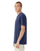 American Apparel Unisex CVC Henley T-Shirt heather indigo ModelSide