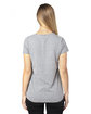 Threadfast Apparel Ladies' Ultimate CVC V-Neck T-Shirt heather grey ModelBack